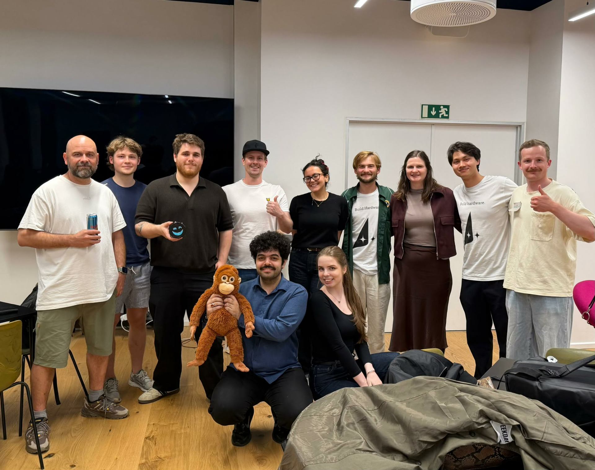 The OCUPIE team after winning the Boring Hackathon